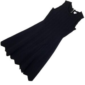 MILLY Scalloped Flare Knit Dress